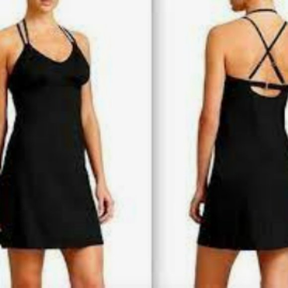 Athleta Scoop Swim Dress Black size: S - Picture 2 of 5